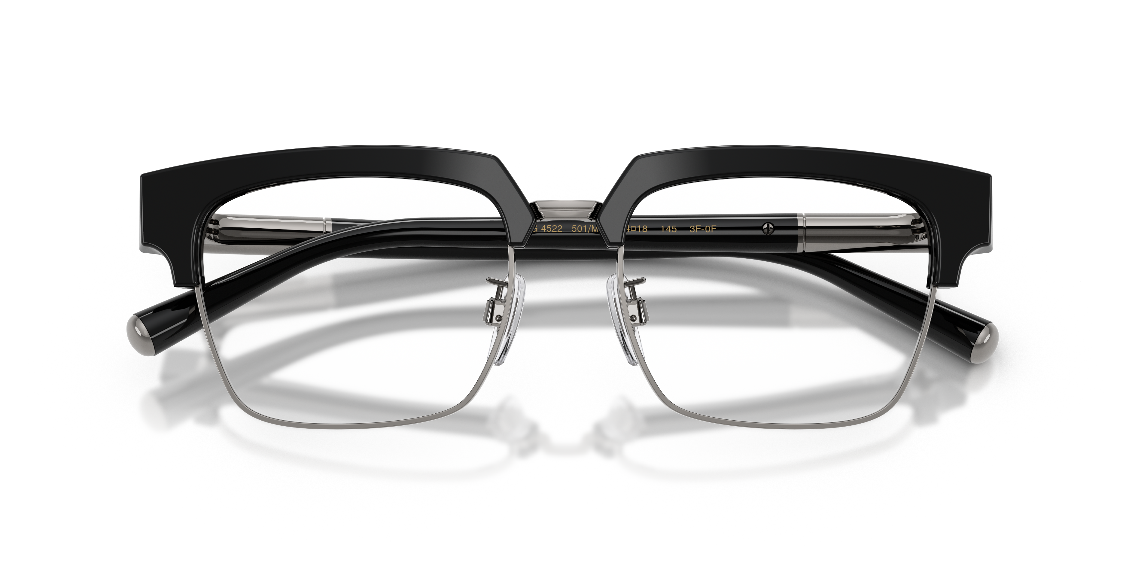 Dolce & Gabbana Man Dolce & Gabbana DG4522 501/M3 Sunglasses Acetate Black Transparent Squared Transitions Photochromatic