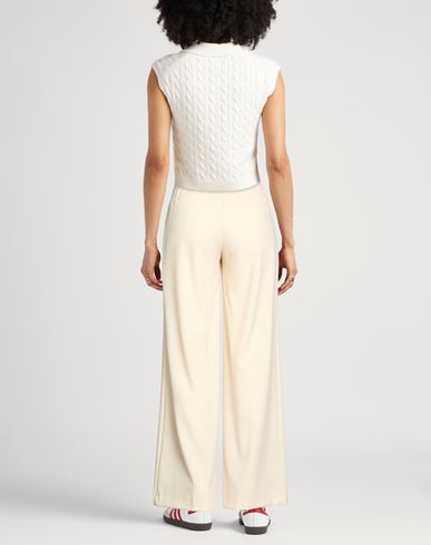 Woman Pants Cream Size 10 Polyester, Viscose, Elastane