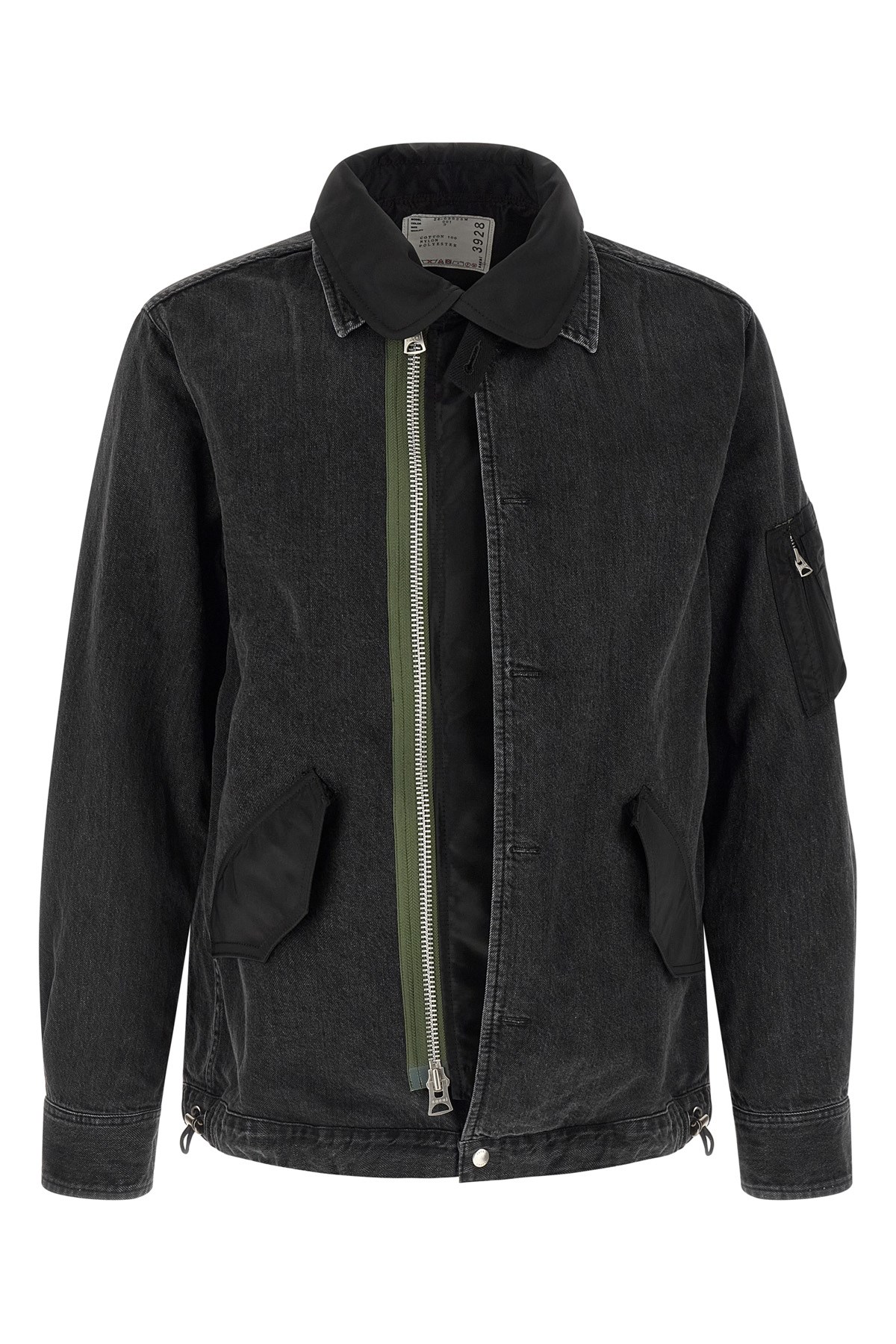 Nylon Insert Denim Jacket