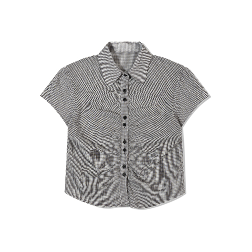 Geek Check Half Shirt 