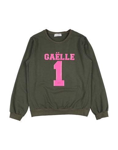 Kid Girl Sweatshirt Military green Size 12 Cotton, Elastane