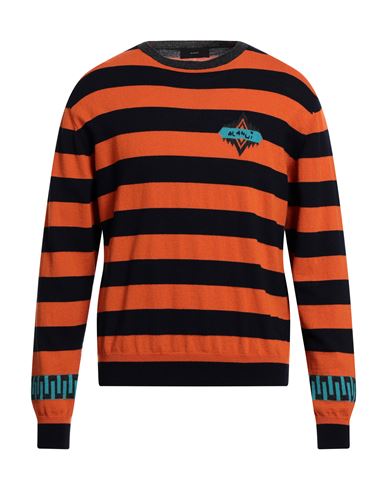 Man Sweater Orange Size L Virgin Wool