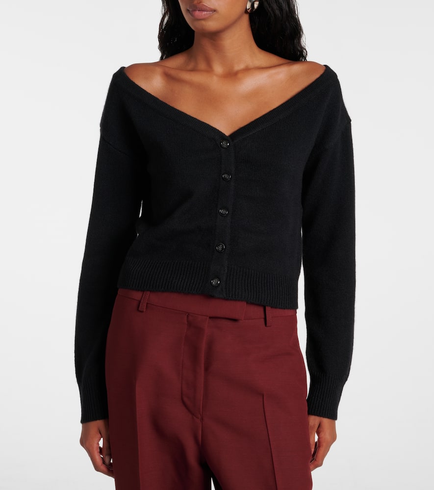Beata off-shoulder cashmere cardigan