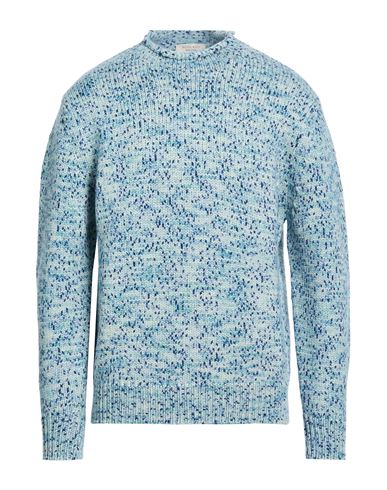 Man Sweater Sky blue Size L Merino Wool
