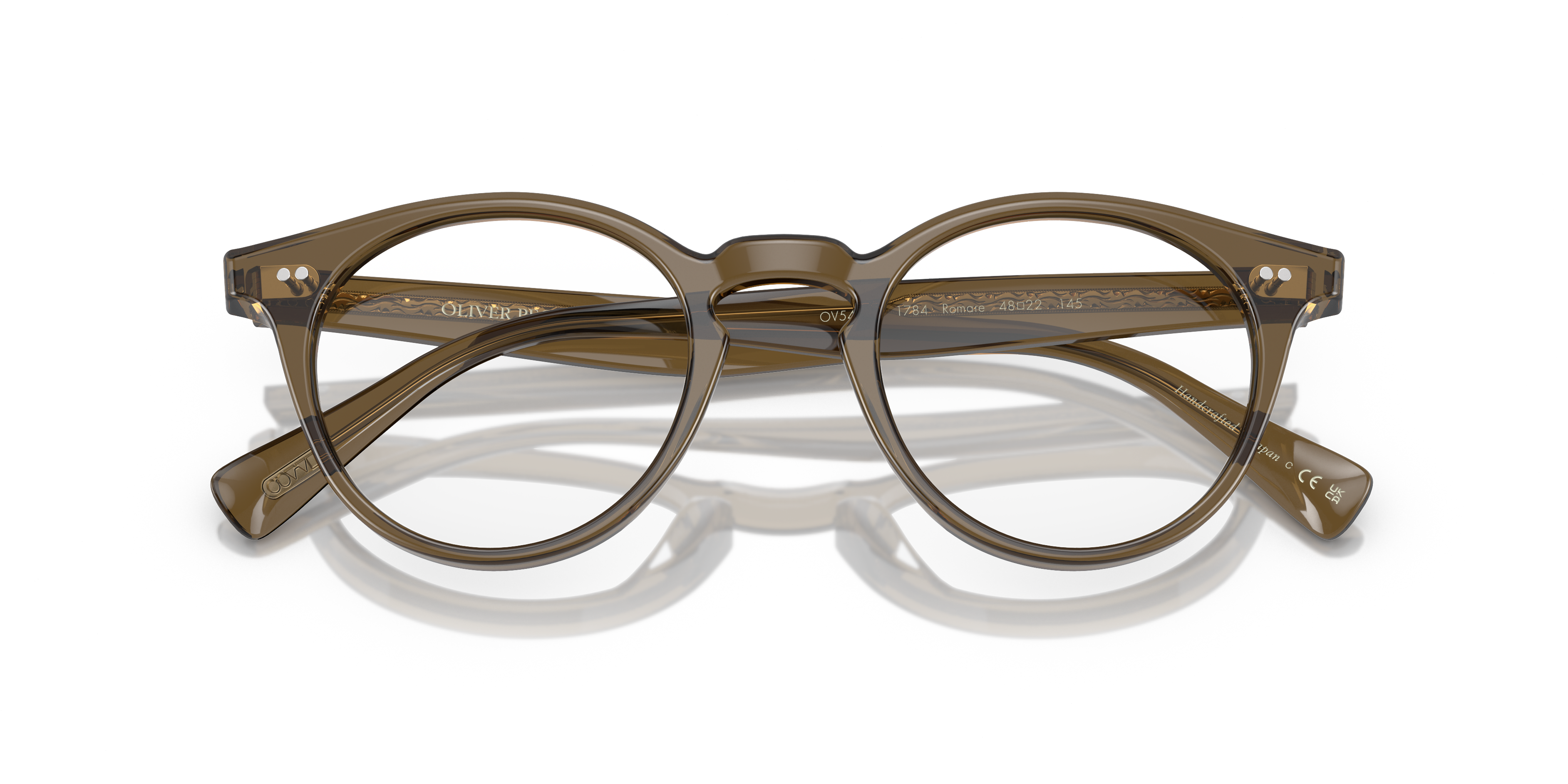 Oliver Peoples Unisex Oliver Peoples OV5459U ROMARE 1784 Optical frames Acetate Green Transparent Pantos Norma
