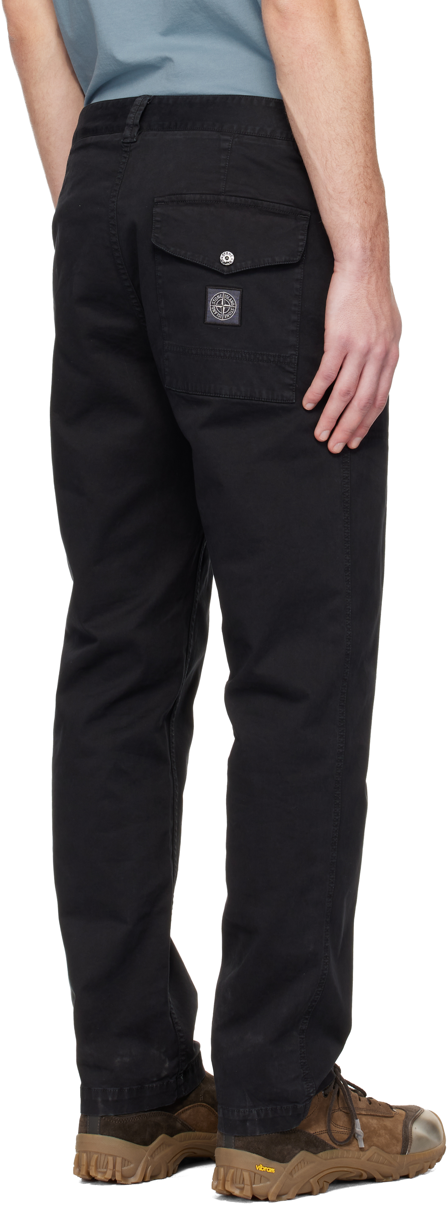 Black 3100003 Organic Cotton Stretch Broken Twill Trousers