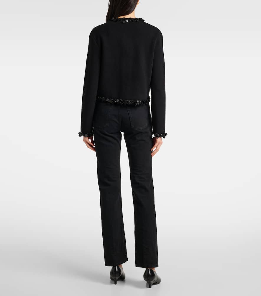 Kendra sequined wool and cashmere cardigan