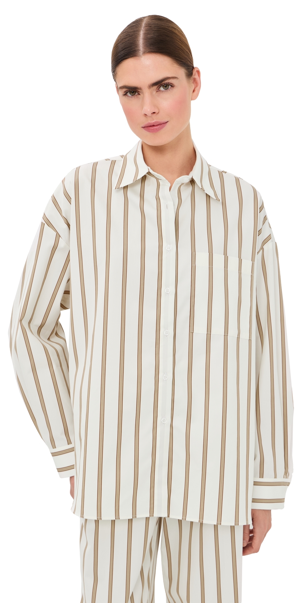 Something Borrowed Shirt White/Khaki L