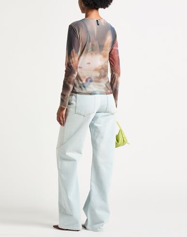 Woman Top Beige Size L Polyamide, Elastane