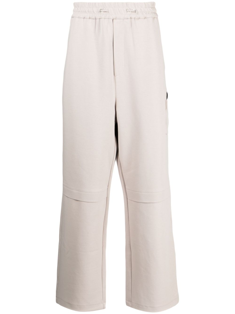 Panther drawstring cotton track pants - Neutrals