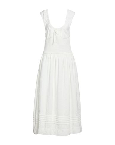 Woman Maxi dress White Size 6 Modal, Polyester