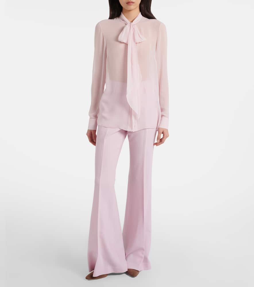 Shildon tie-neck silk blouse