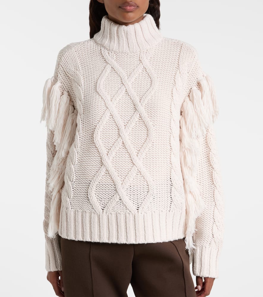 Turtleneck wool-blend sweater
