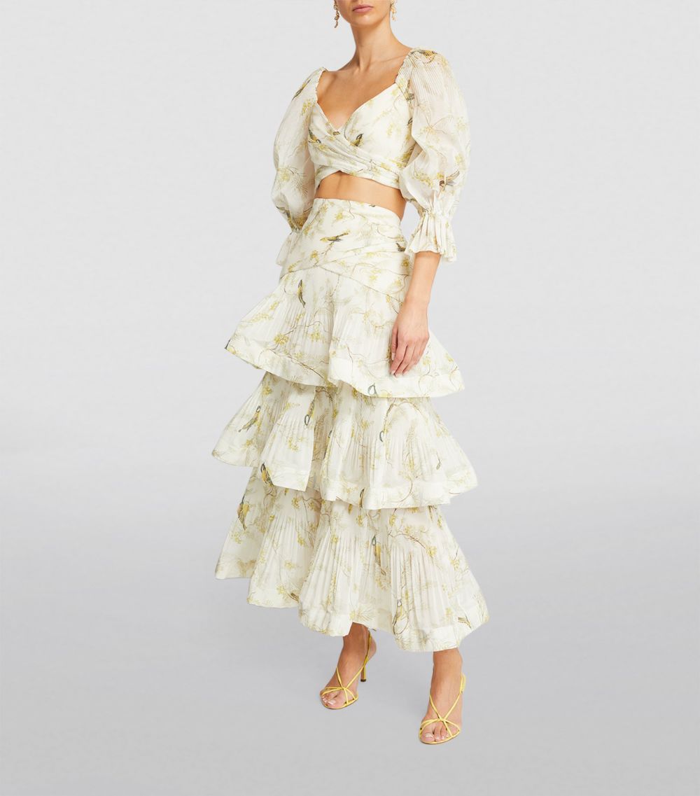 Cropped Pleated Blouse