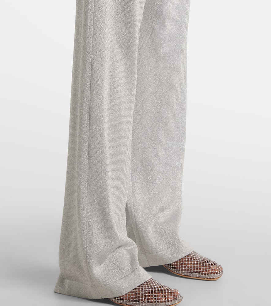 Lamé straight pants