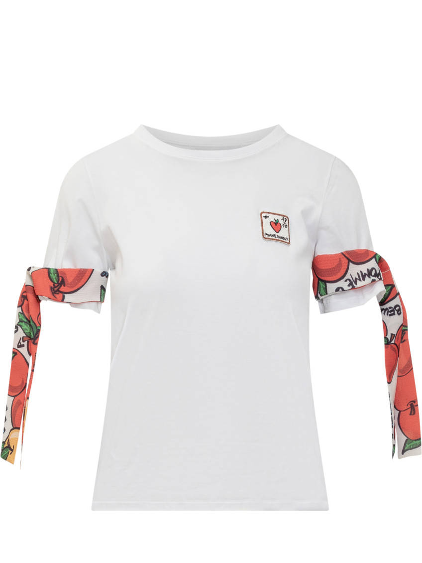 White Printed Crew Neck T-Shirt