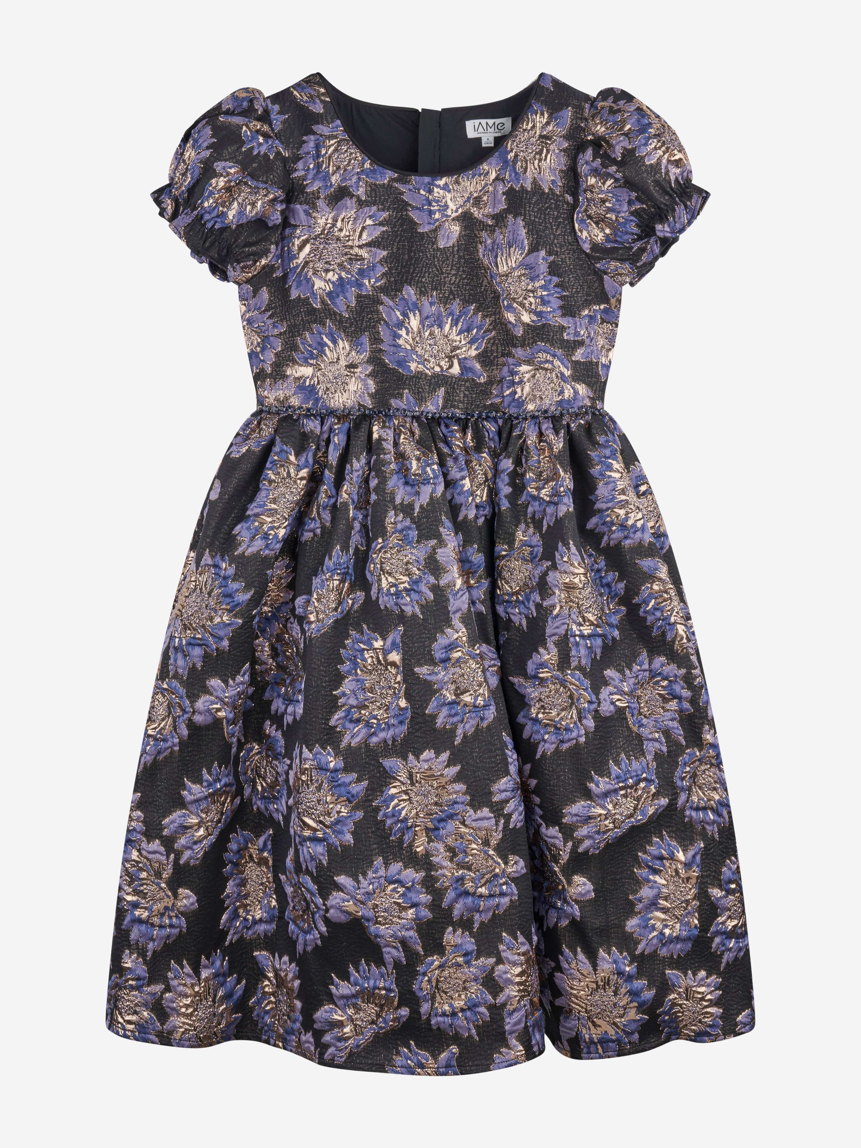 IAMe Girls All Over Print Dress in Black 5 Yrs