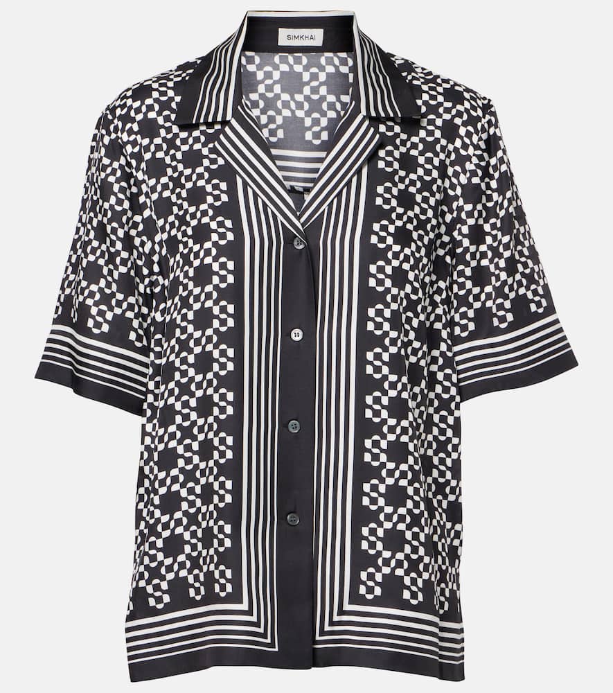 Koda printed bowling shirt