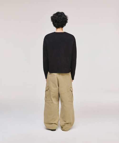 Crop Rolling Round Knit