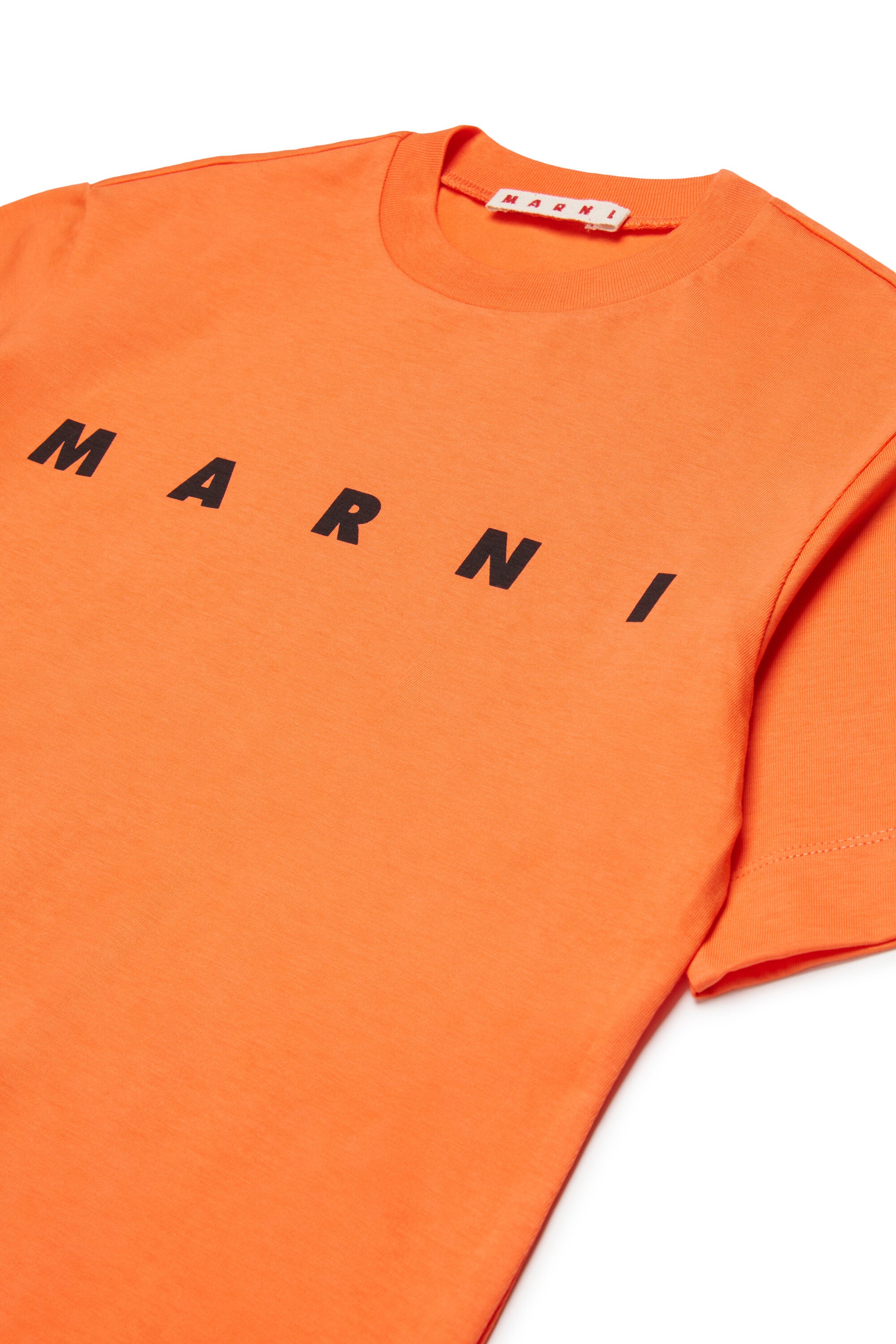 For Kids - T-shirt in jersey con logo - Arancione
