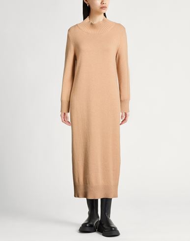 Woman Midi dress Sand Size S Cashmere
