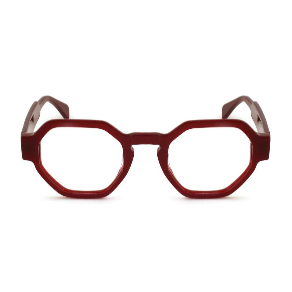 XLAB Unisex Leyte Optical frames Acetate Bordeaux Geometric Demo