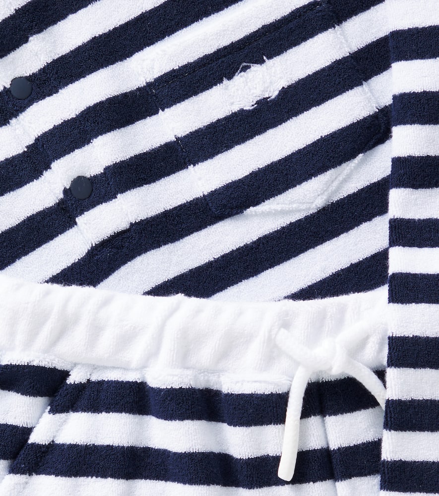 Cotton-blend terry hoodie and shorts set