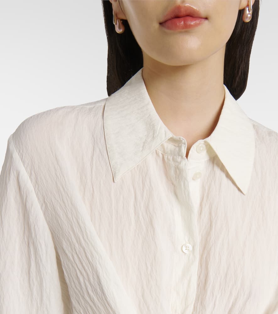Róhe Knot-detail silk-blend shirt