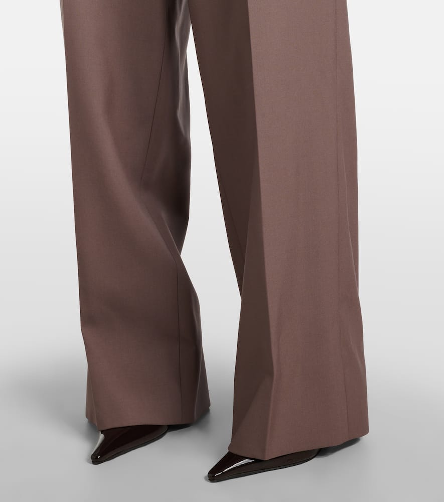 Wool wide-leg pants