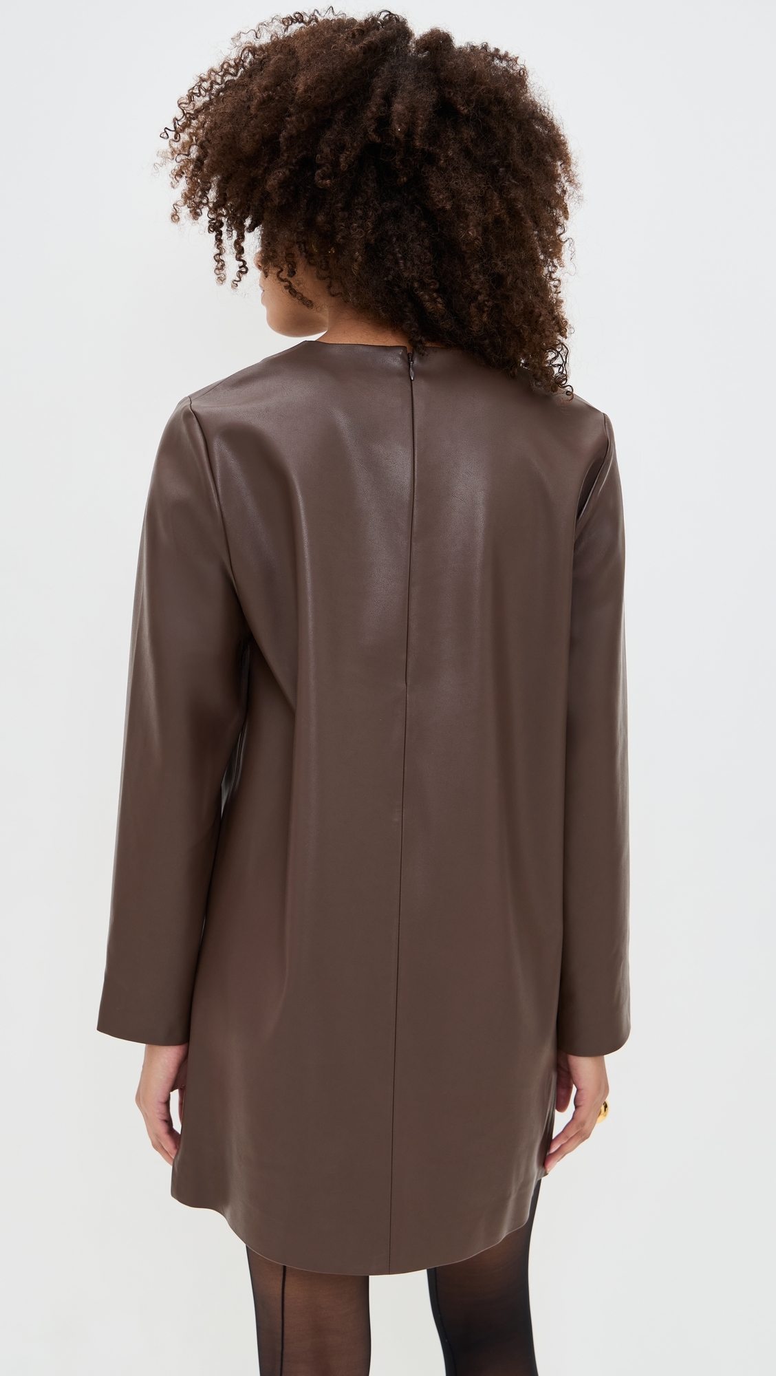Ophelia Faux Leather Dress Coffee