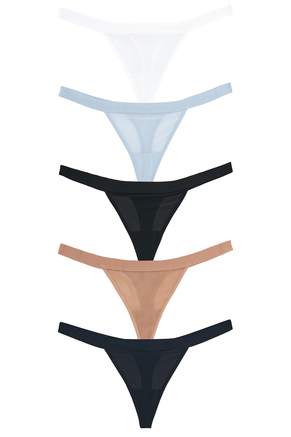 Negative Underwear Sieve Thong 5-pack in Cool - Blue. XS also in S, M
