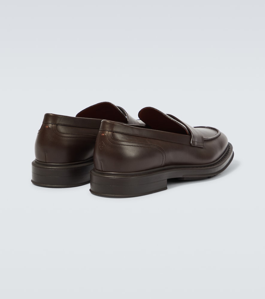 Leather loafers