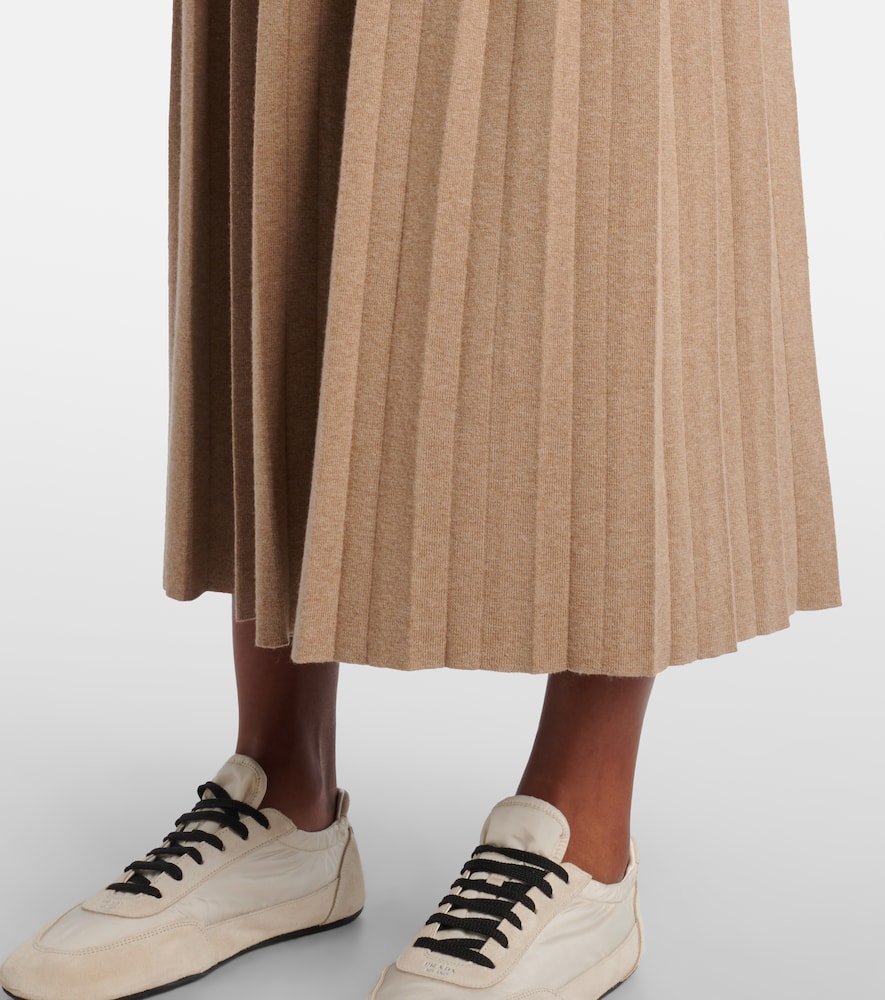 Minda cotton and cashmere midi skirt