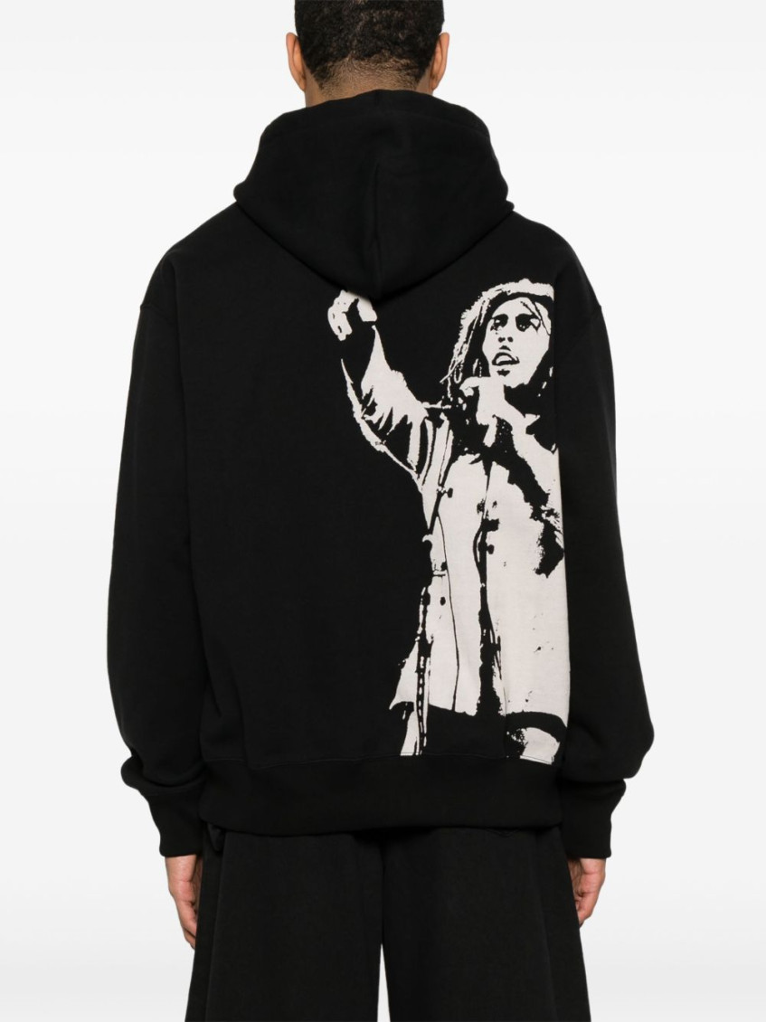 Black Cotton Hoodie