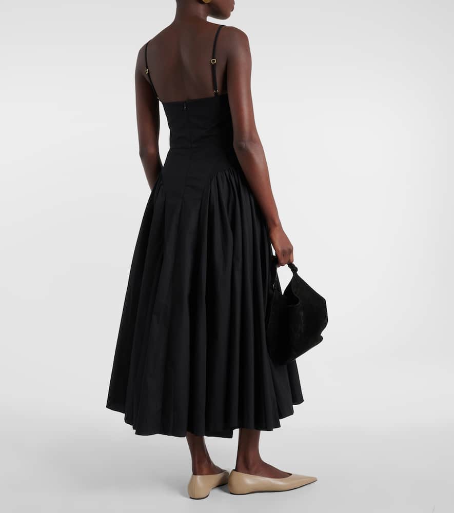 Solene cotton poplin midi dress