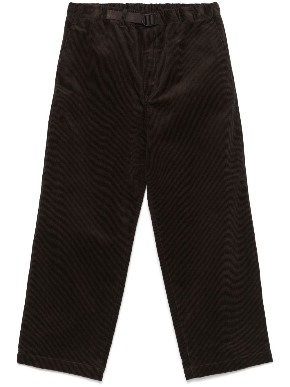 Corduroy wide-leg trousers - Black