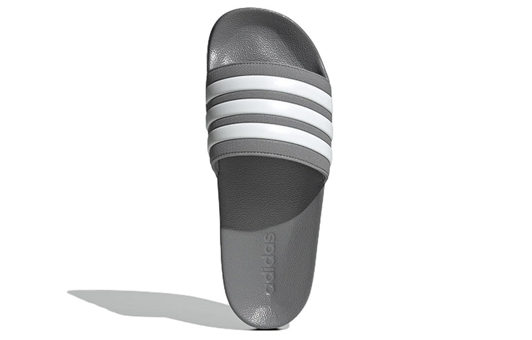 Adilette Shower Slides Cozy Wear-Resistant Unisex Grey Slippers 'Grey White'
