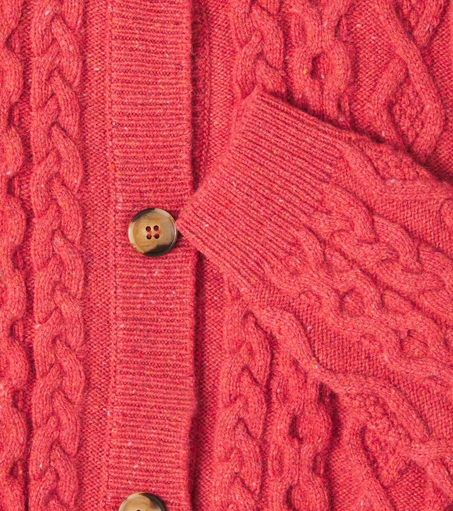Lalisa cable-knit wool-blend cardigan