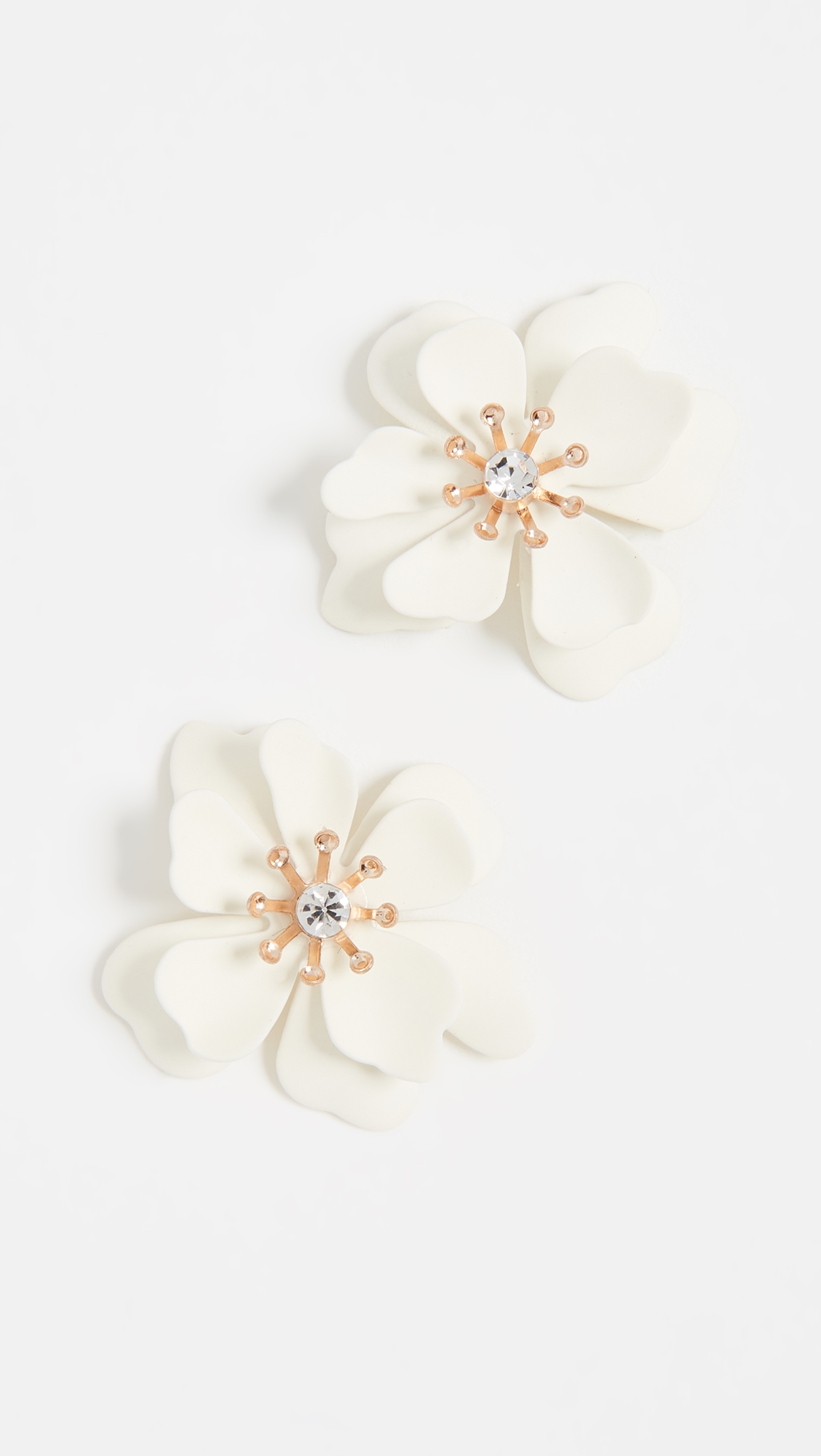Bloom Earrings White One Size
