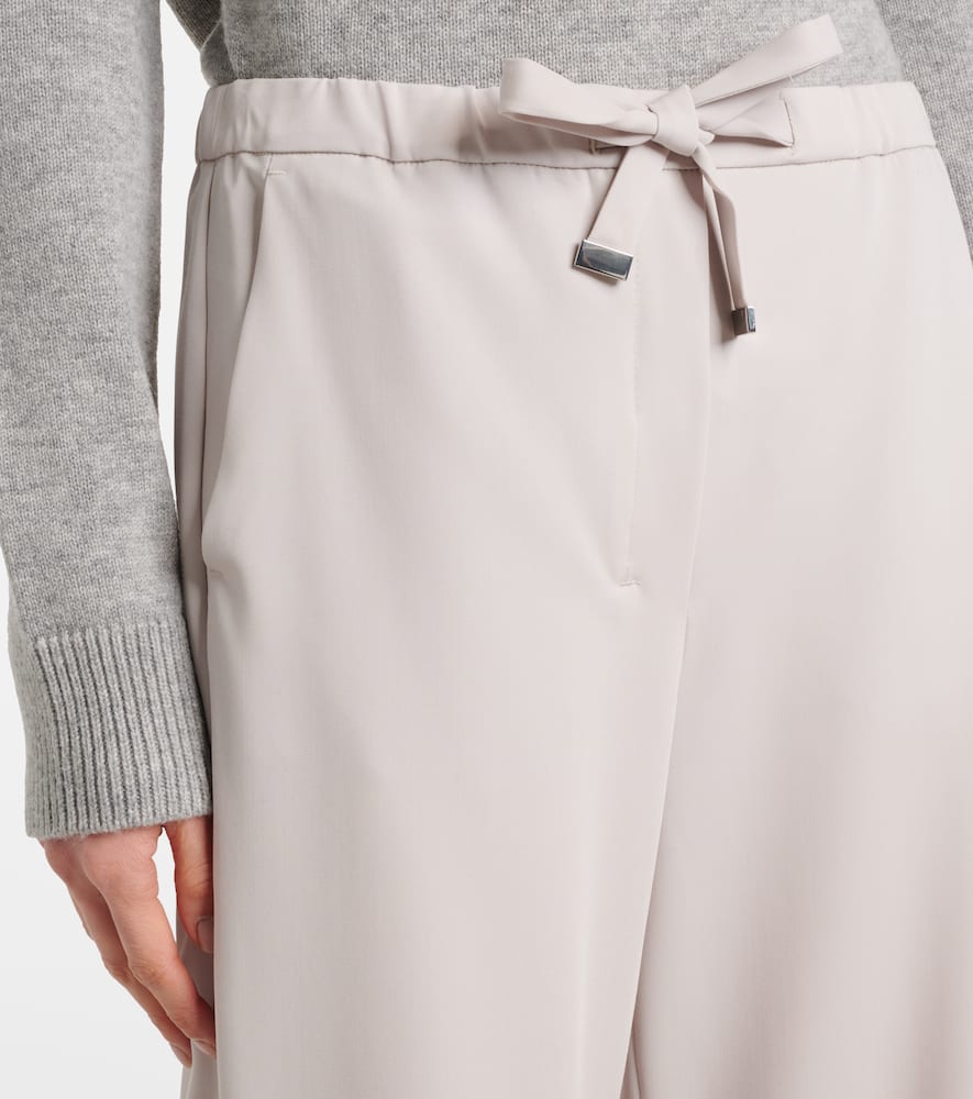 Argenta virgin wool crêpe wide-leg pants