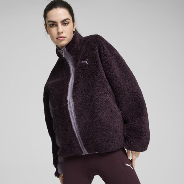 PUMA Reversible Women's Sherpa Jacket in Purple