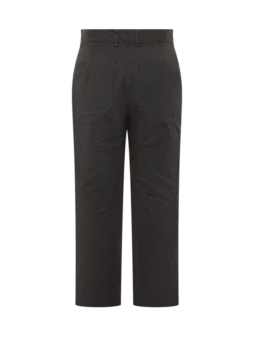 Black Straight Flat Front Pants