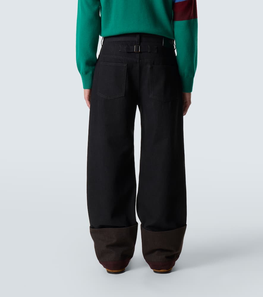 Mid-rise straight jeans