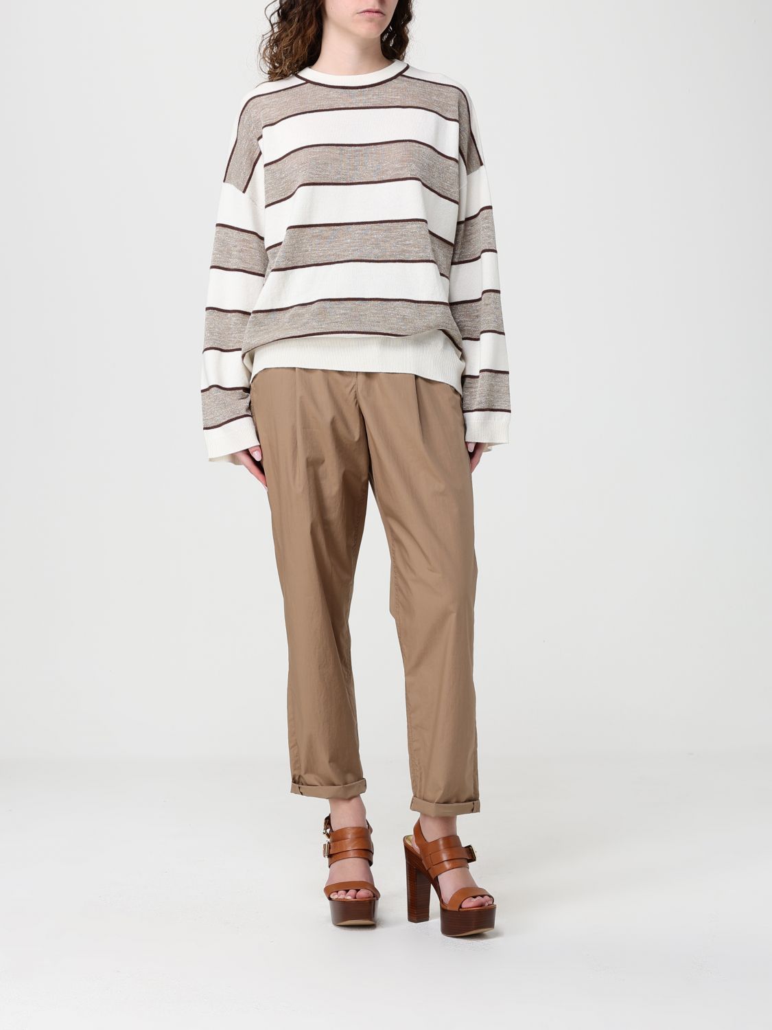 Sweatshirt Woman color Brown
