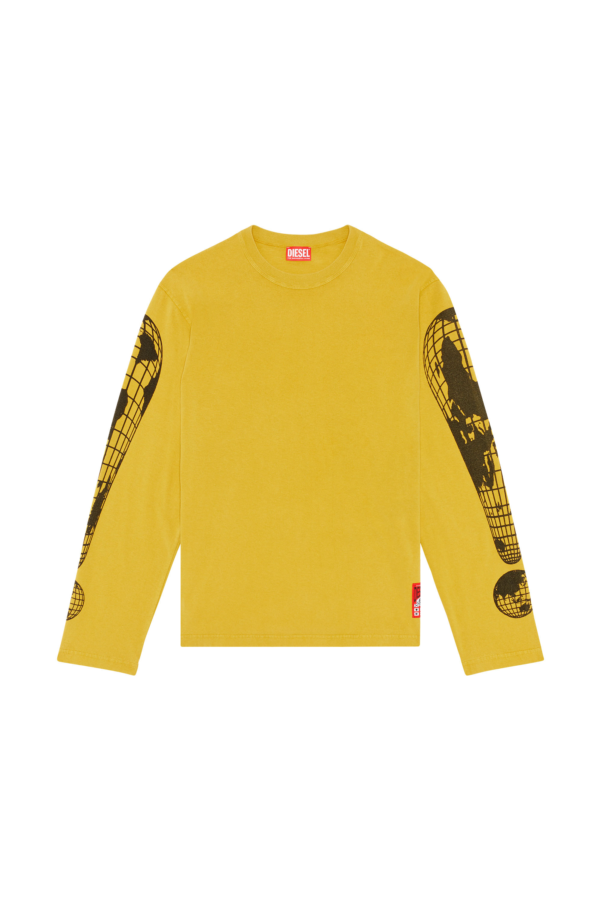 Graphic-print long-sleeve T-shirt - Yellow