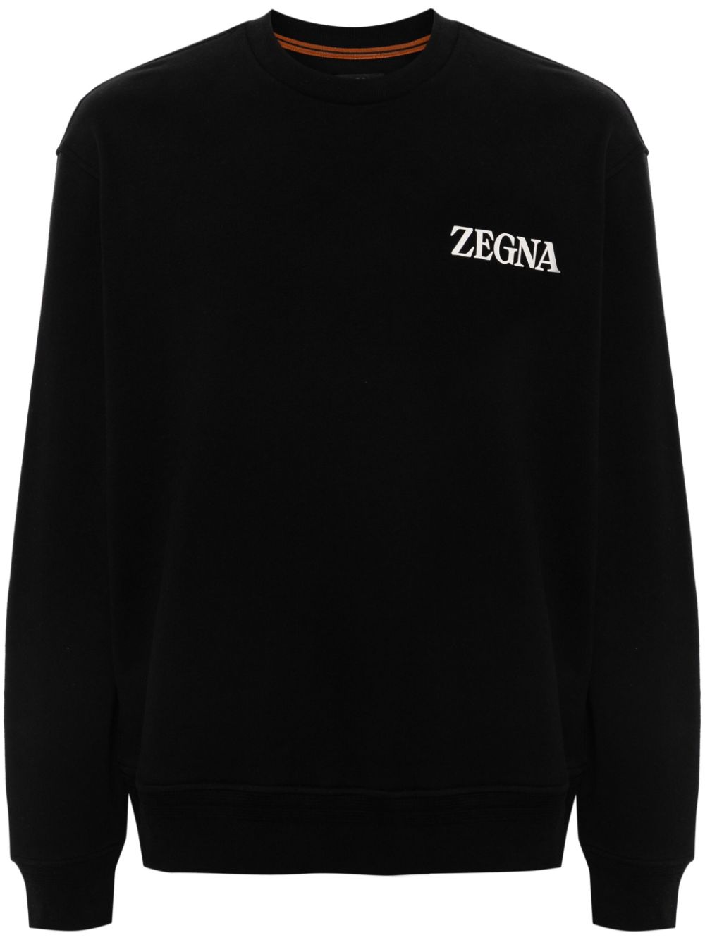 Zegna Sweatshirt mit Logo-Applikation - Schwarz