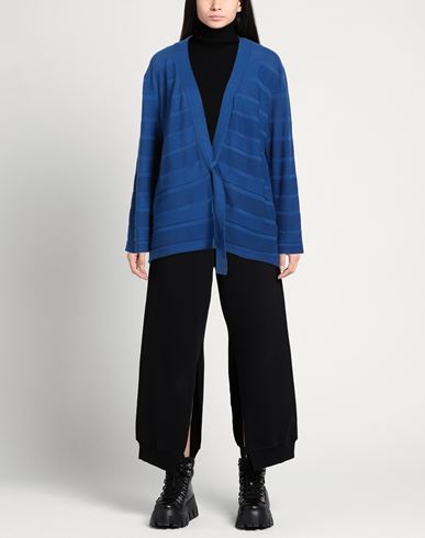 Woman Cardigan Blue Size L Cotton
