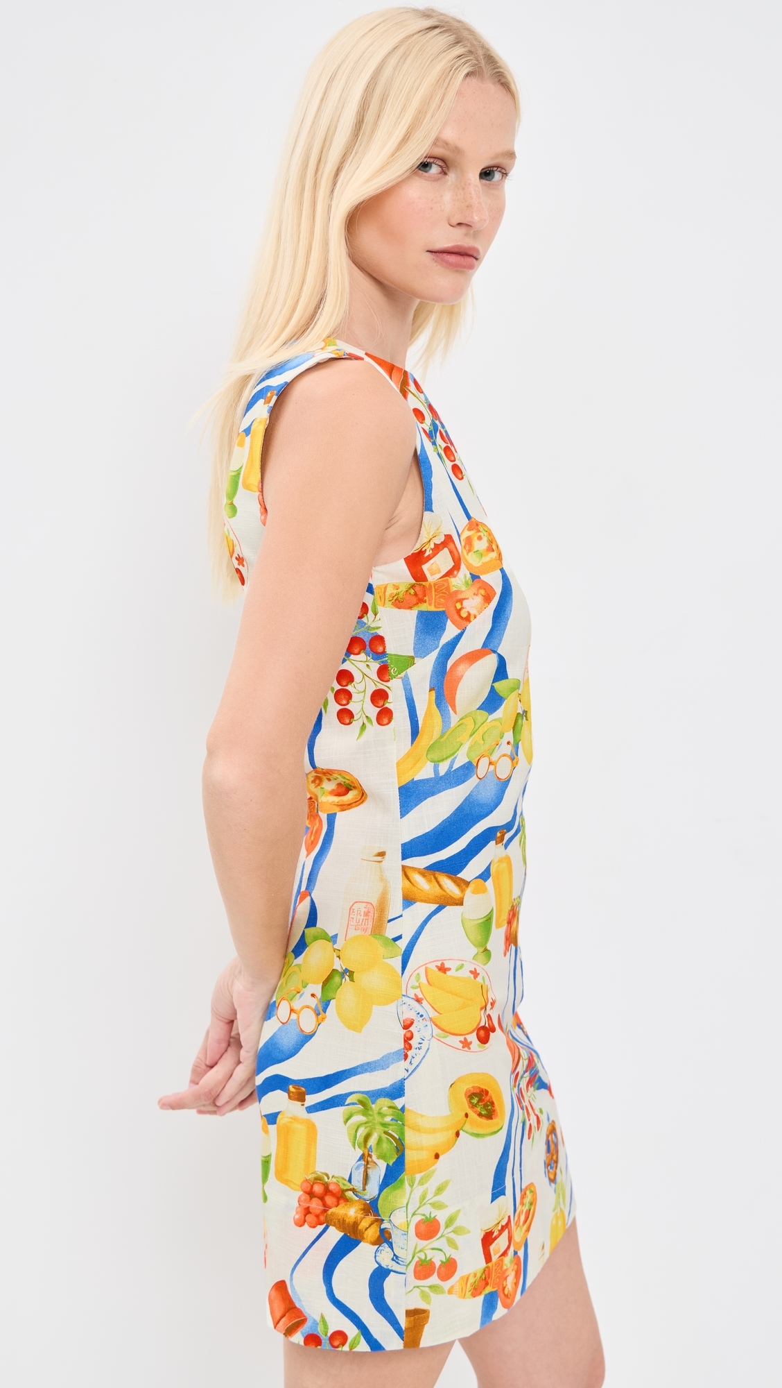 Shift Mini Dress White Multi