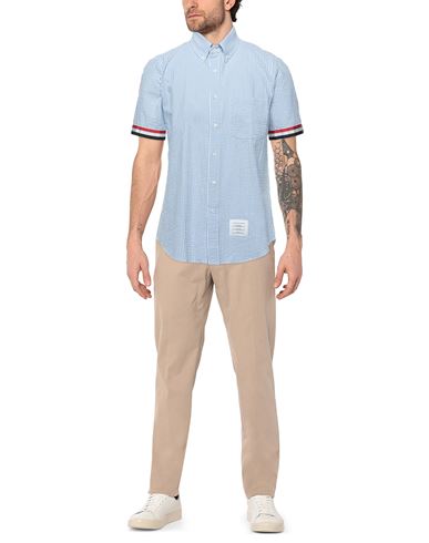 Man Shirt Azure Size 0 Cotton
