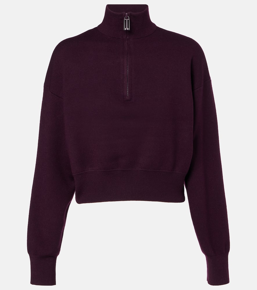 Wool-blend half-zip sweater
